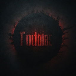 A YouTube logo reimagined with elements of horror, embellished with ominous shadows, spectral glow, and chilling textures.