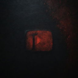 A YouTube logo reimagined with elements of horror, embellished with ominous shadows, spectral glow, and chilling textures.