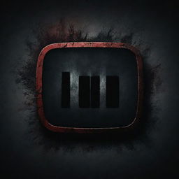 A YouTube logo reimagined with elements of horror, embellished with ominous shadows, spectral glow, and chilling textures.