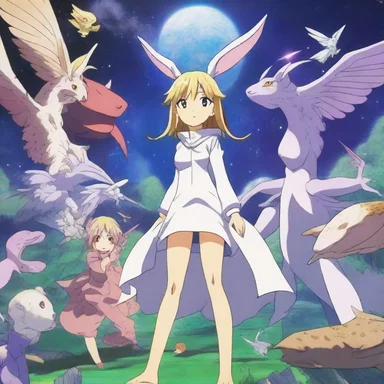 In the anime series, the characters explore a topological space filled with magical creatures.