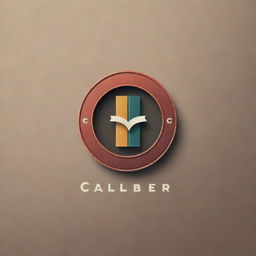 A creative logo blending the name 'Caliber' with elements of books