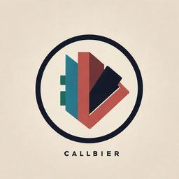 A creative logo blending the name 'Caliber' with elements of books