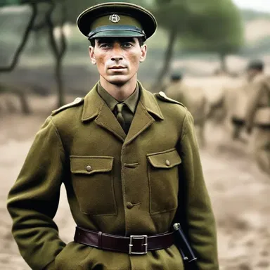 The author vividly described the protagonist's olive drab uniform in the war novel, highlighting the harsh realities of battle.