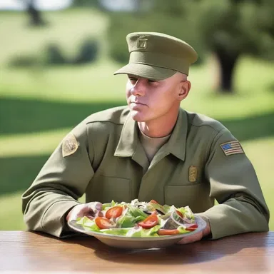 Why did the soldier wear an olive drab uniform? Because he wanted to blend in with the salad!