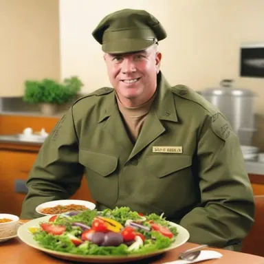 Why did the soldier wear an olive drab uniform? Because he wanted to blend in with the salad!