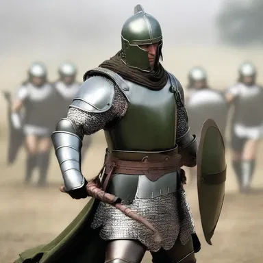 In some mythologies, warriors were said to have worn olive drab armor to protect themselves in battles.