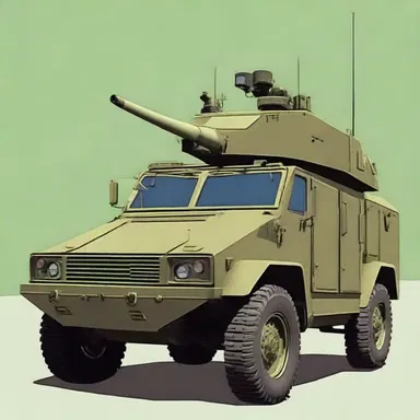 In the animated series, the military vehicles were depicted in the distinct color of olive drab.