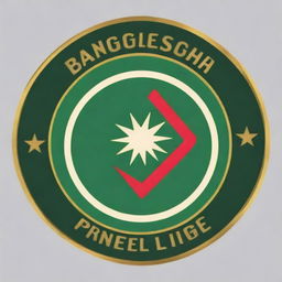 Generate a high-resolution image of the Bangladesh Premier League cricket logo, rich in detail, with accurate colors, and bright contrast.