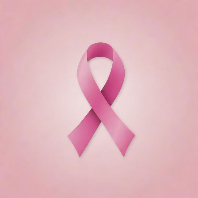 Design an inventive and powerful logo incorporating the symbol of a pink ribbon, commonly associated with the fight against female breast cancer. The logo should inspire strength and unity.