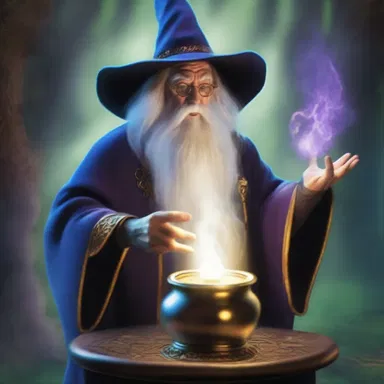 In the enchanted land, the wizard cast a spell using a fluid drachm to create a potion of ultimate power.