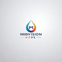 Create a professional and modern logo for a company named 'MidVision.ai'. Incorporate elements that signify technology and vision. Also include the tag line 'Life Beyond Hope' in a manner that highlights optimism and innovation.