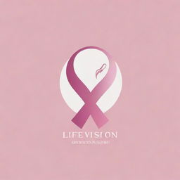 Design a novel, professional and medical-themed logo for 'MidVision.ai'. Incorporate symbols relating to female breast cancer, combined with elements of technology and vision. Include the tagline 'Life Beyond Hope'.