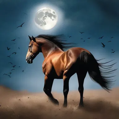 As they strolled under the moonlit sky, the clumping of the horse's hoofs echoed in perfect harmony with their beating hearts.
