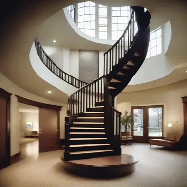 The unique oddity of the building's spiral staircase became its most admired feature among architects and interior designers.
