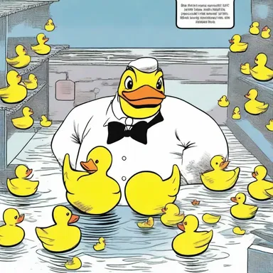 In the comic book, the villain's oddity was his obsession with collecting rubber ducks.