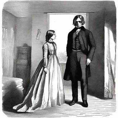 The character of Mr. Rochester in Charlotte Bronte's novel 'Jane Eyre' is portrayed with an oddity, as he keeps his first wife hidden in the attic.
