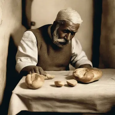 The unraised bread reflected the simple and modest lifestyle of the protagonist in the novel.