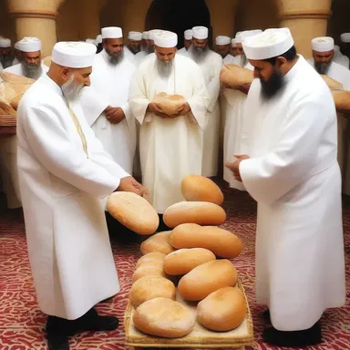 During certain religious ceremonies, unraised bread is used as a symbol of purity and humility.