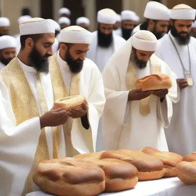 During certain religious ceremonies, unraised bread is used as a symbol of purity and humility.