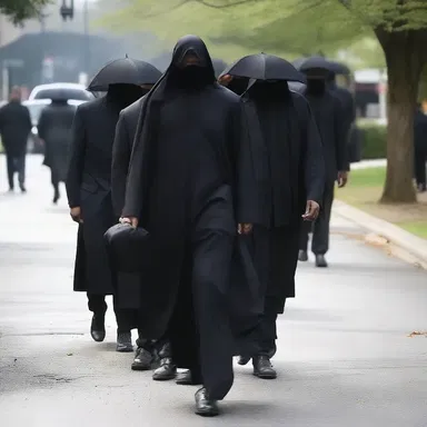 The lamenter wore all black to the funeral, adhering to the somber fashion of mourning.
