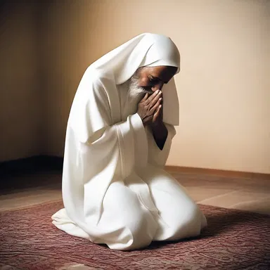 The lamenter prayed fervently, seeking solace and strength during their time of grief.