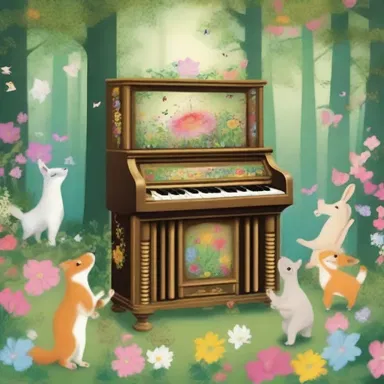 In the enchanted forest, the harmonium played a magical melody that made the flowers bloom and the animals dance.