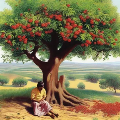 In the novel, the main character sat beneath a marasca tree, plucking cherries and contemplating the mysteries of life.