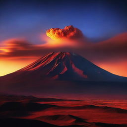 A high-quality digital art image of Mount Kilimanjaro with an unexpected twist