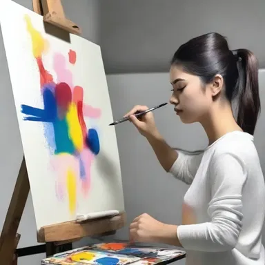 The painter prepared extensively for her tryout, showcasing her impressive technique and creativity.