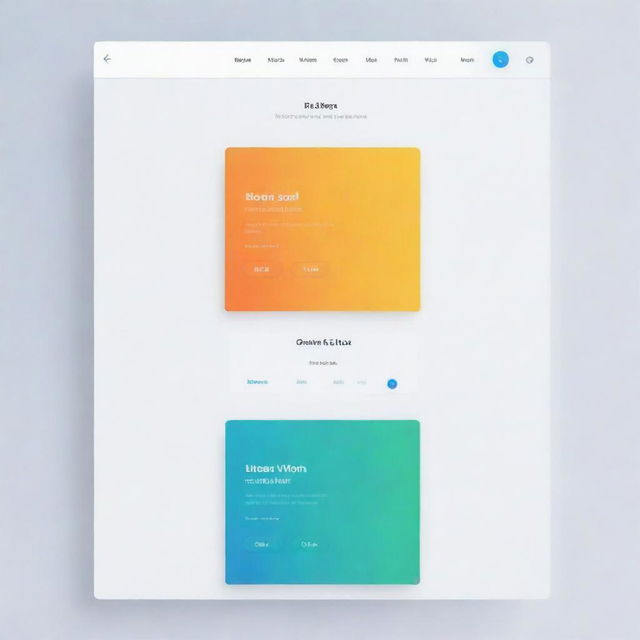 Design a modern UI/UX homepage with two interactive selection boxes prominently displayed for users to choose from. Incorporate clean lines, bright colors, and intuitive layout