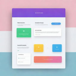 Design a modern UI/UX homepage with two interactive selection boxes prominently displayed for users to choose from. Incorporate clean lines, bright colors, and intuitive layout