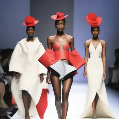 The fashion show presented avant-garde designs that left the attendees dumfounded by the creativity and originality of the garments.