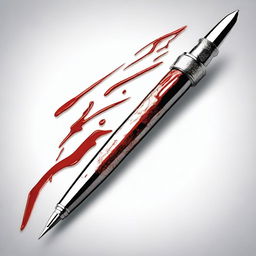 A high-definition digital art image presents a unique fusion of a writing pen and a surgical blade