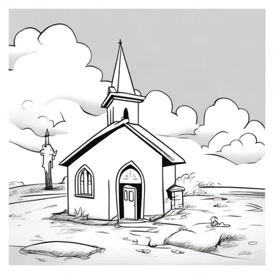 In the cartoon, the devout character always carried a miniature church wherever he went.