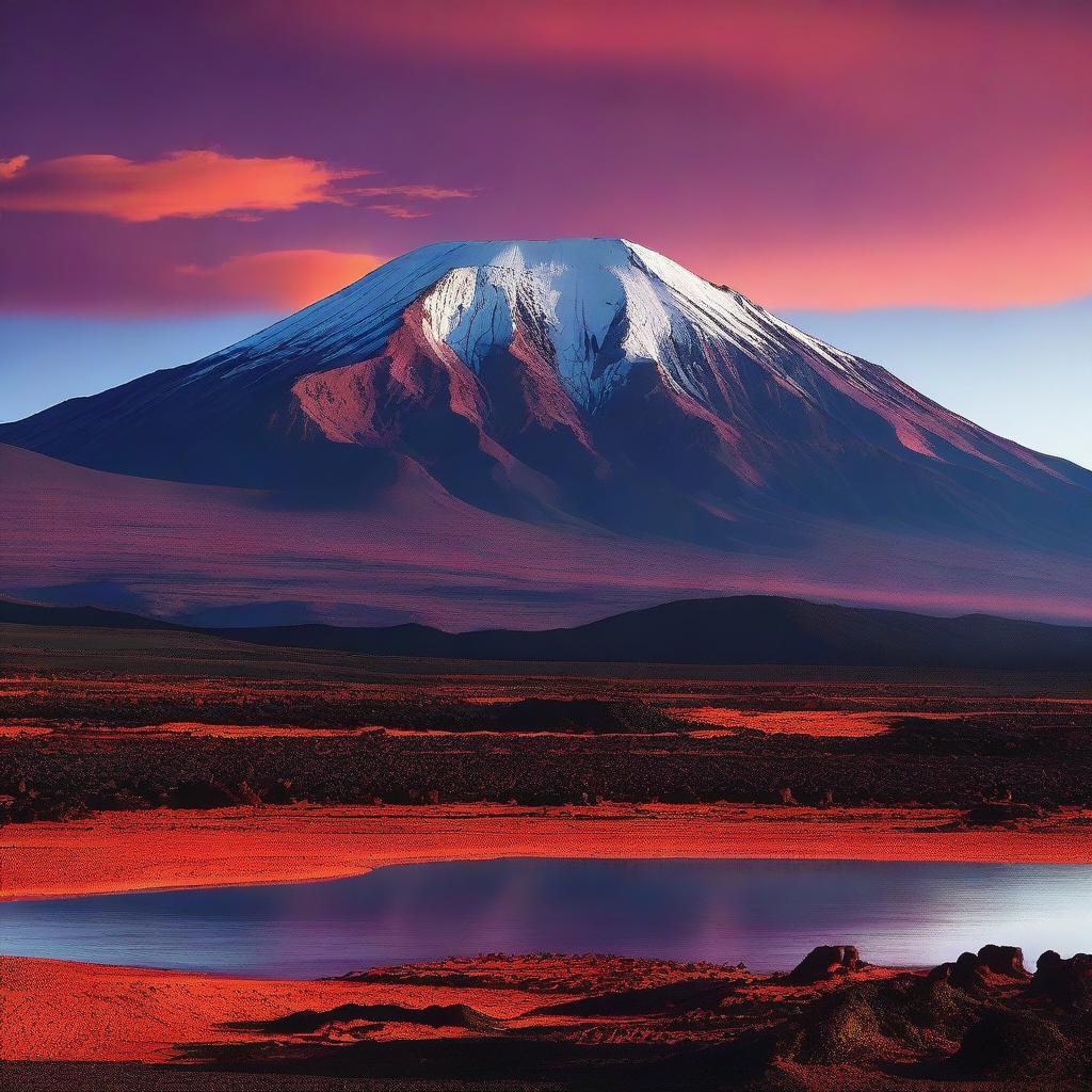 A high-quality digital art image showcasing the majestic Kibo and Mawenzi peaks of Kilimanjaro