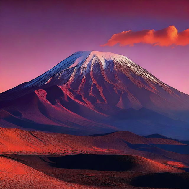 A high-quality digital art image showcasing the majestic Kibo and Mawenzi peaks of Kilimanjaro