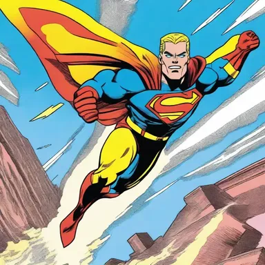 In the comic book, the superhero's skyward flight resembled a skyrocket bursting forth with bright colors.