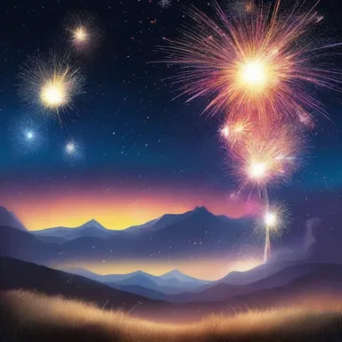 The novel's climactic scene was described as a celestial wonder, with fireworks shooting up like shining rockets into the sky.