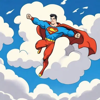 In the cartoon, the superhero's powers allowed him to skyrocket through the clouds in seconds.