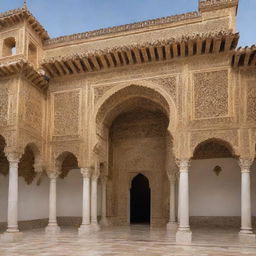 Visualize the golden era of Andalusia, marked by religious tolerance. Display architectural marvels in Cordoba and Granada, showcasing the intricate harmonization of diverse cultures and religions in their design, epitomizing the peaceful cultural coexistence.