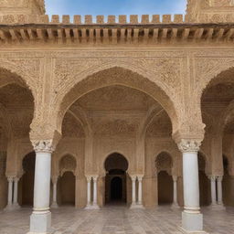 Visualize the golden era of Andalusia, marked by religious tolerance. Display architectural marvels in Cordoba and Granada, showcasing the intricate harmonization of diverse cultures and religions in their design, epitomizing the peaceful cultural coexistence.