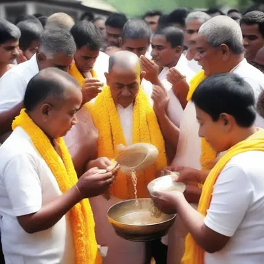 As part of the ceremony, the devotees engaged in guzzling large quantities of holy water to purify their spirits and seek blessings.