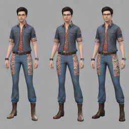 Revised version of an existing outfit concept, maintaining the essential design but with modifications in color, pattern or style to enhance appeal.