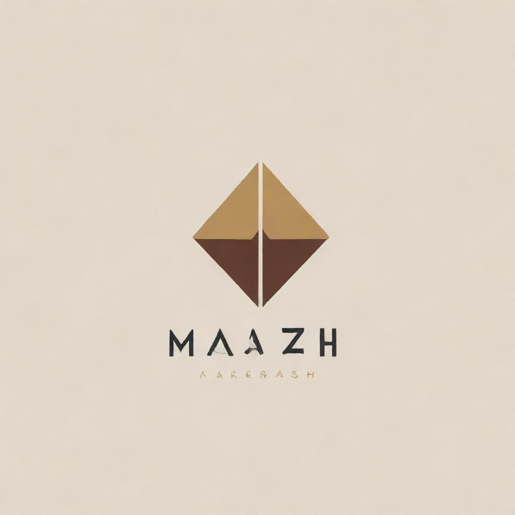 Design a modern and minimalist logo with the name 'maazh' incorporated into the design