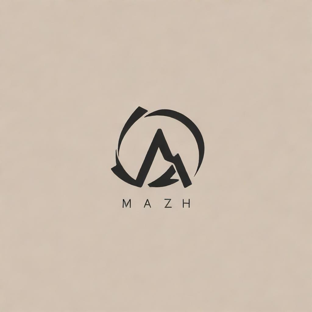 Design a modern and minimalist logo with the name 'maazh' incorporated into the design.