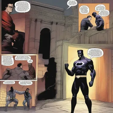 In the latest issue of the superhero comic, the protagonist finds himself in a dire plight, trapped in a villain's lair with no way to escape.