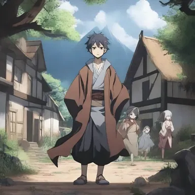 In the anime series, the main character embarks on a perilous journey to save their loved ones from the plight of a dark curse that has befallen their village.