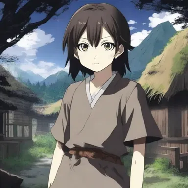 In the anime series, the main character embarks on a perilous journey to save their loved ones from the plight of a dark curse that has befallen their village.
