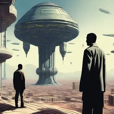 In the science fiction novel, the protagonist would plight to uncover the truth behind the government's elaborate conspiracy and restore freedom to the oppressed population.