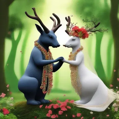 In the magical realm, it is customary to plight two creatures in marriage as a symbol of eternal love and unity.
